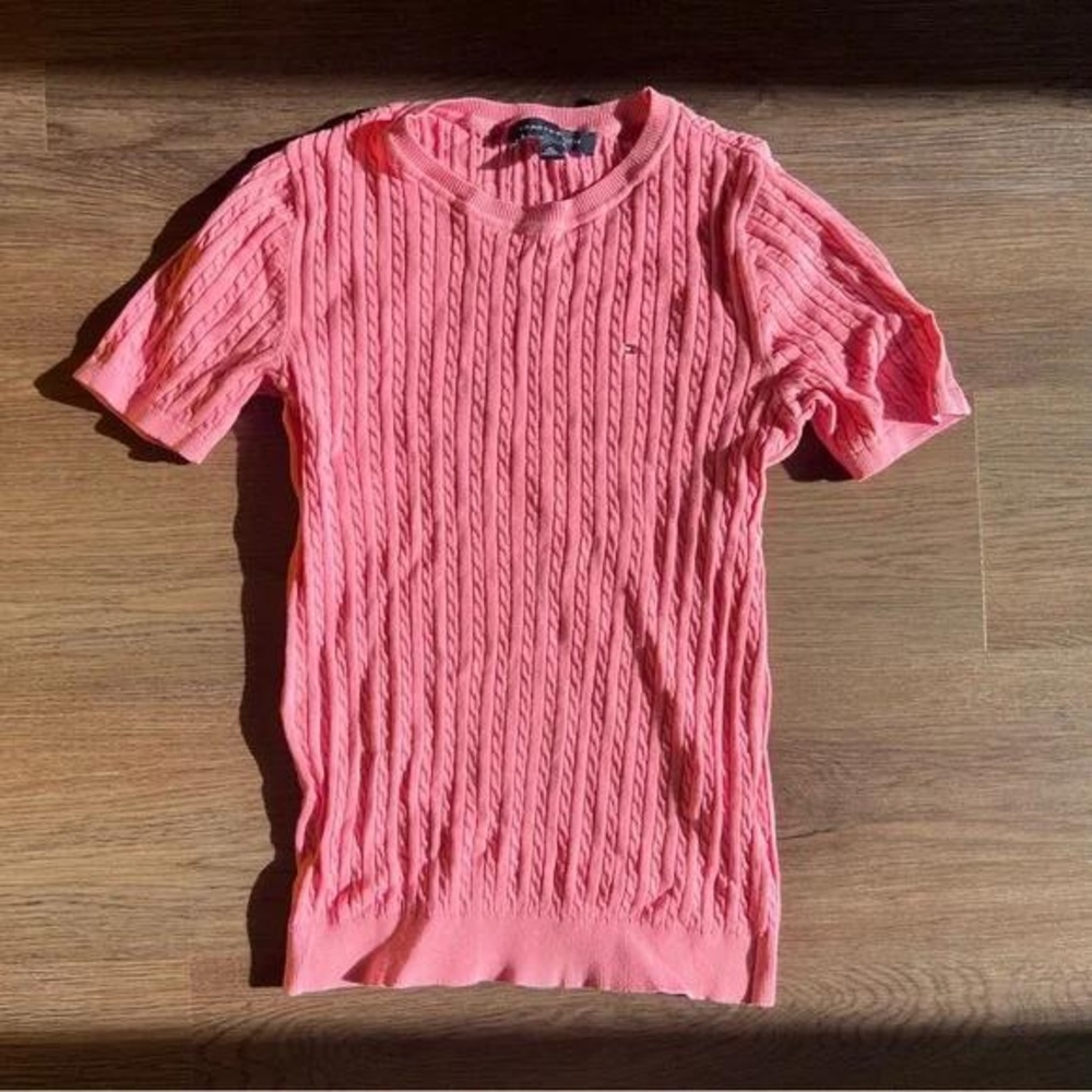Tommy Hilfiger Pink Cable Knit Sweater